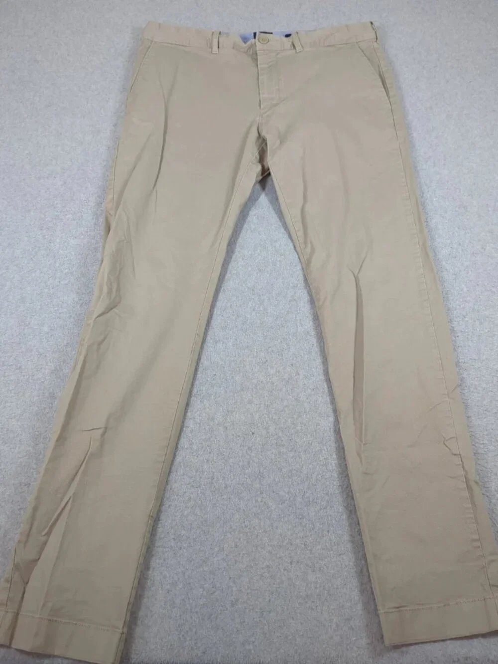 J Crew Driggs Flex Chino Pants Men's 34x34 (Actual 34x32) Beige Stretch